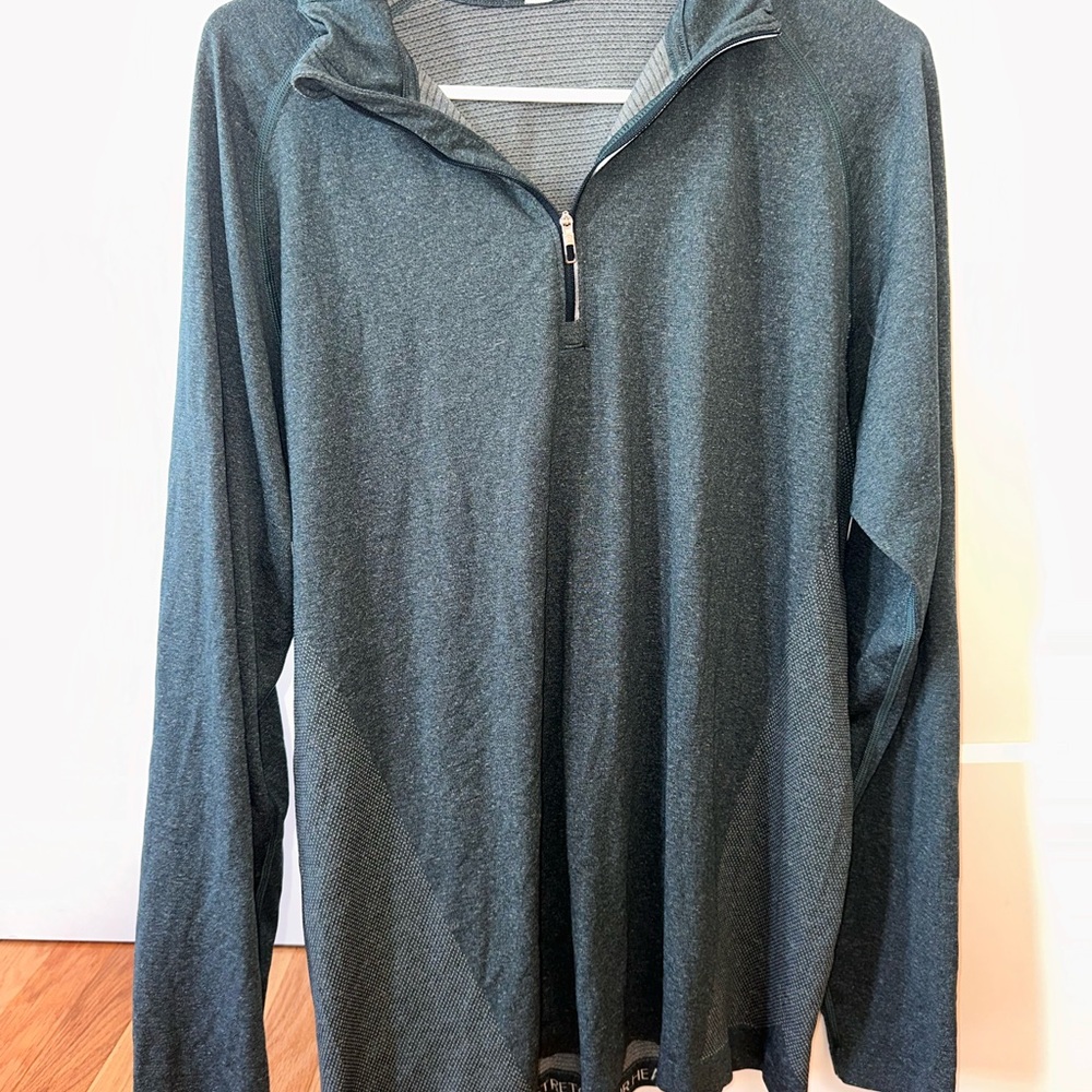 Men's Gray Quarter-Zip Sweater